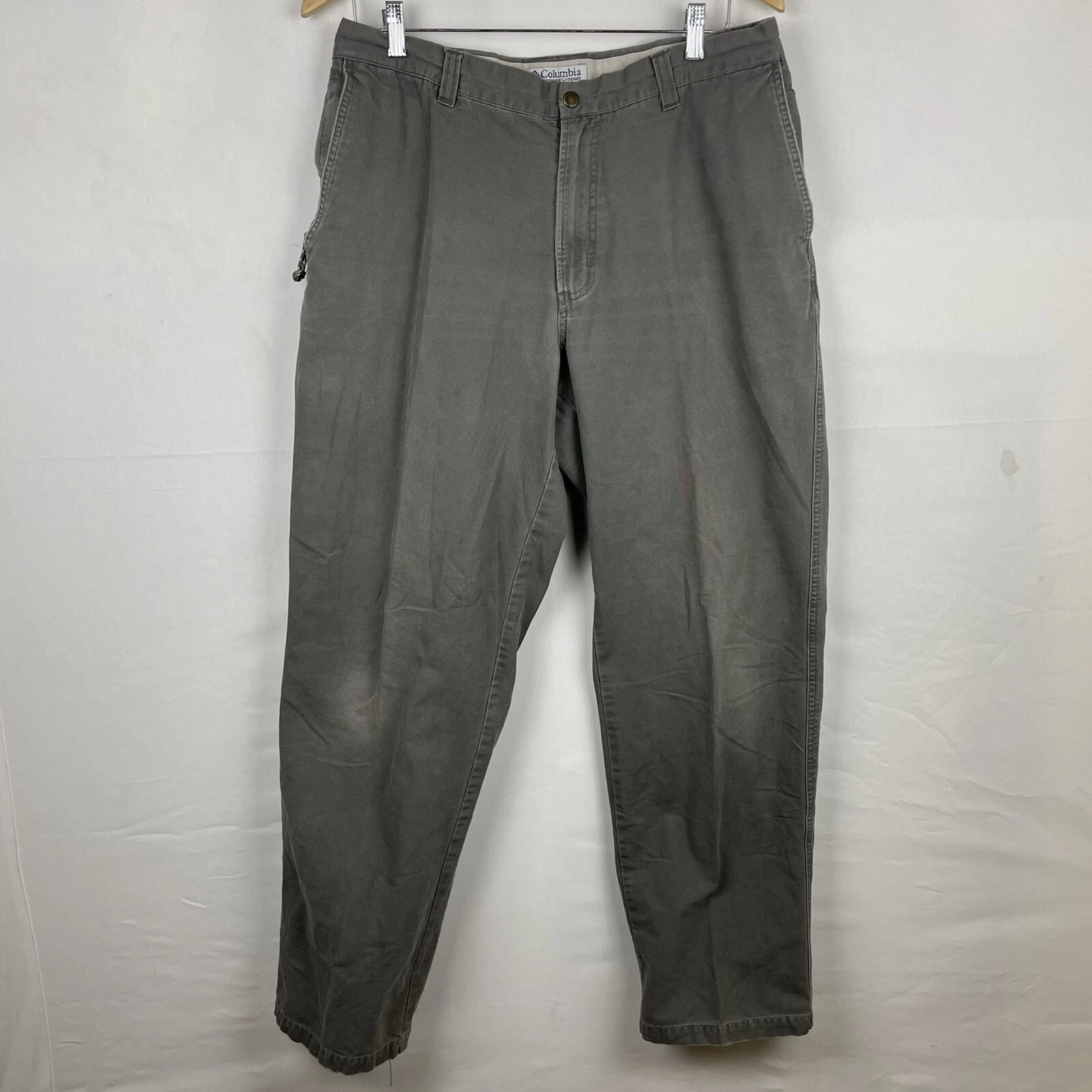 Columbia size 35 solid zipper gray pants mens