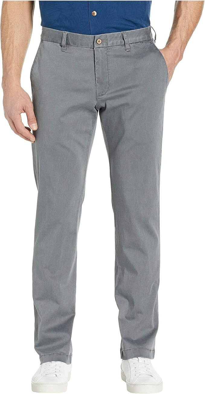 158 Tommy Bahama Mens Boracay Flat Front Chino Pant Fog Grey 36x38 20290₽