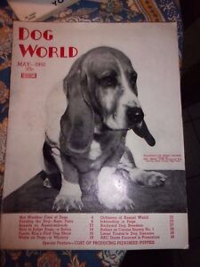 lotl 1951 judge hound basset dogs dog magazine vintage