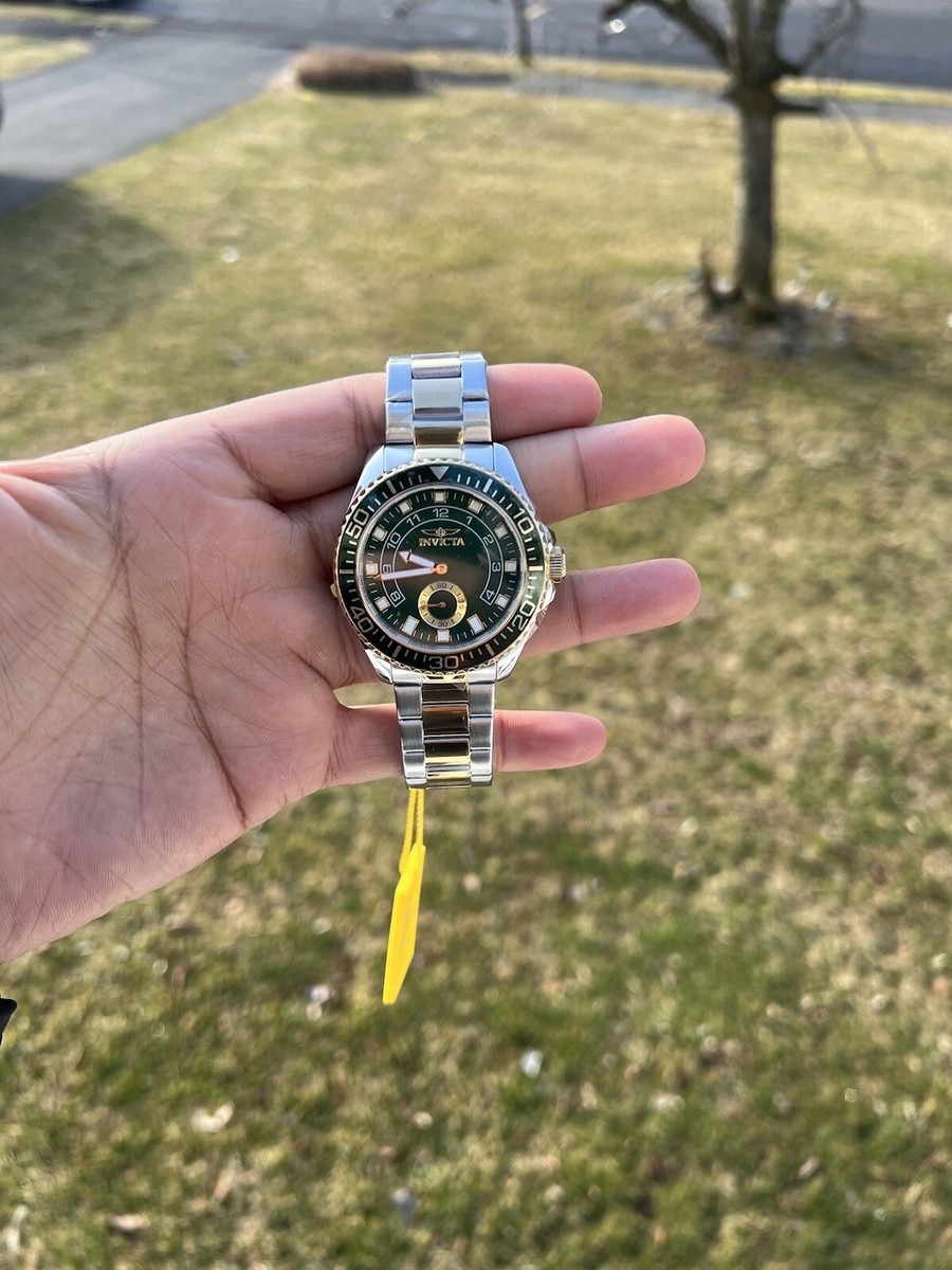 Invicta Green Face Gold/silver Watch | eBay display picture 3