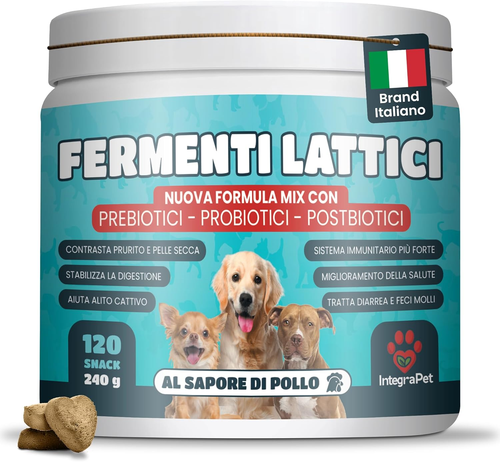 PROBIOTICI per CANI E FERMENTI LATTICI per Salute Intestinale E Prurito 120 Snac - Foto 12 di 12