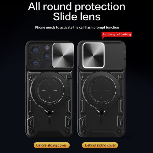 Coque Etui Antichoc Pour iPhone 15 14 Pro Max 13 12 11 Slide Support Armor Case - Photo 10 sur 20