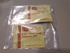 JOBLOT 10 x RS RADIO SPARES 22 Ohm 2.5w WIREWOUND RESISTOR 151-710 (A974)