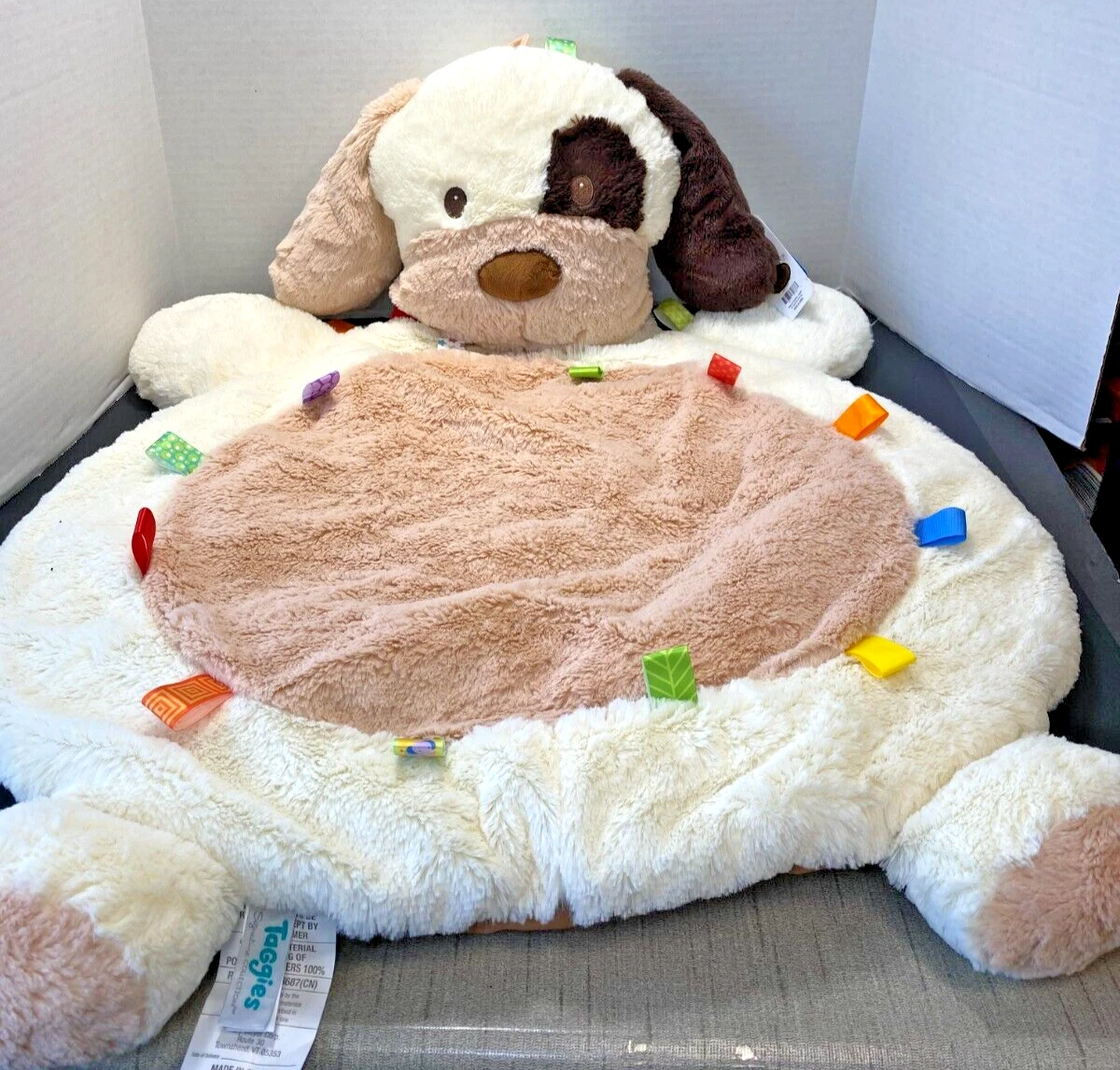 Taggies Baby Mat, Buddy Dog, 31 x 23 inch Puppy Tag Play Mat New w/tags