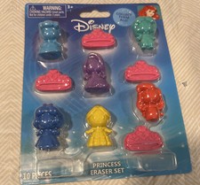 Disney Princess eraser set 10 pc NEW, Brand New 