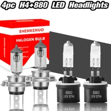 For Ford Aspire 1994-1997 4x 3400K Halogen Headlight High/Low+Fog Light Bulbs