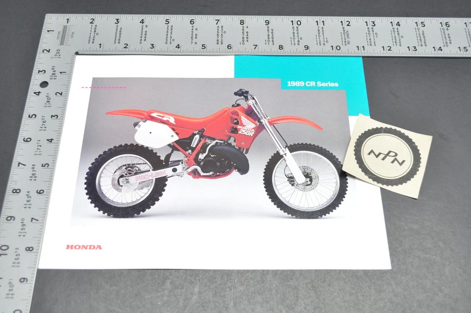 复古 NOS 1989 年本田 CR500 R CR250 R CR125 R CR80 R 经销商销售规格手册 — 第 4/4 张图片