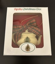 Spode Miniature Christmas Tree TEAPOT Porcelain Christmas Ornament Holiday