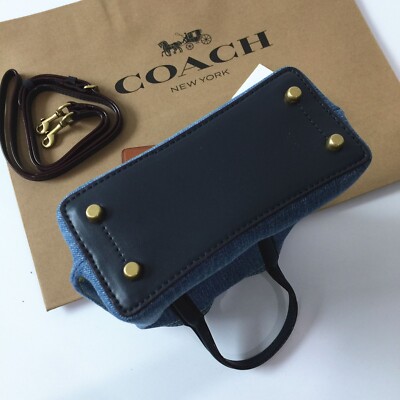 COACH Willow Tote 16 Denim CR677 B4/IN Brass Indigo NEW Outlet | eBay