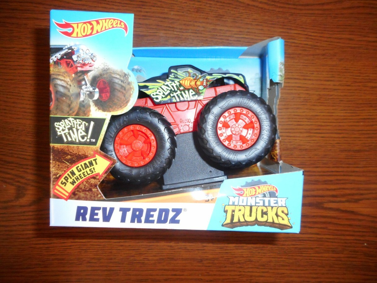 HOT WHEELS MONSTER TRUCKS REV TREDZ SPLATTER TIME! NEW IN BOX