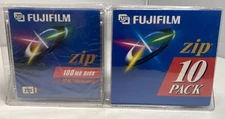 FujiFilm 100MB Zip Disk Lot of 9 Mac Formatted Sealed Unopened Js7