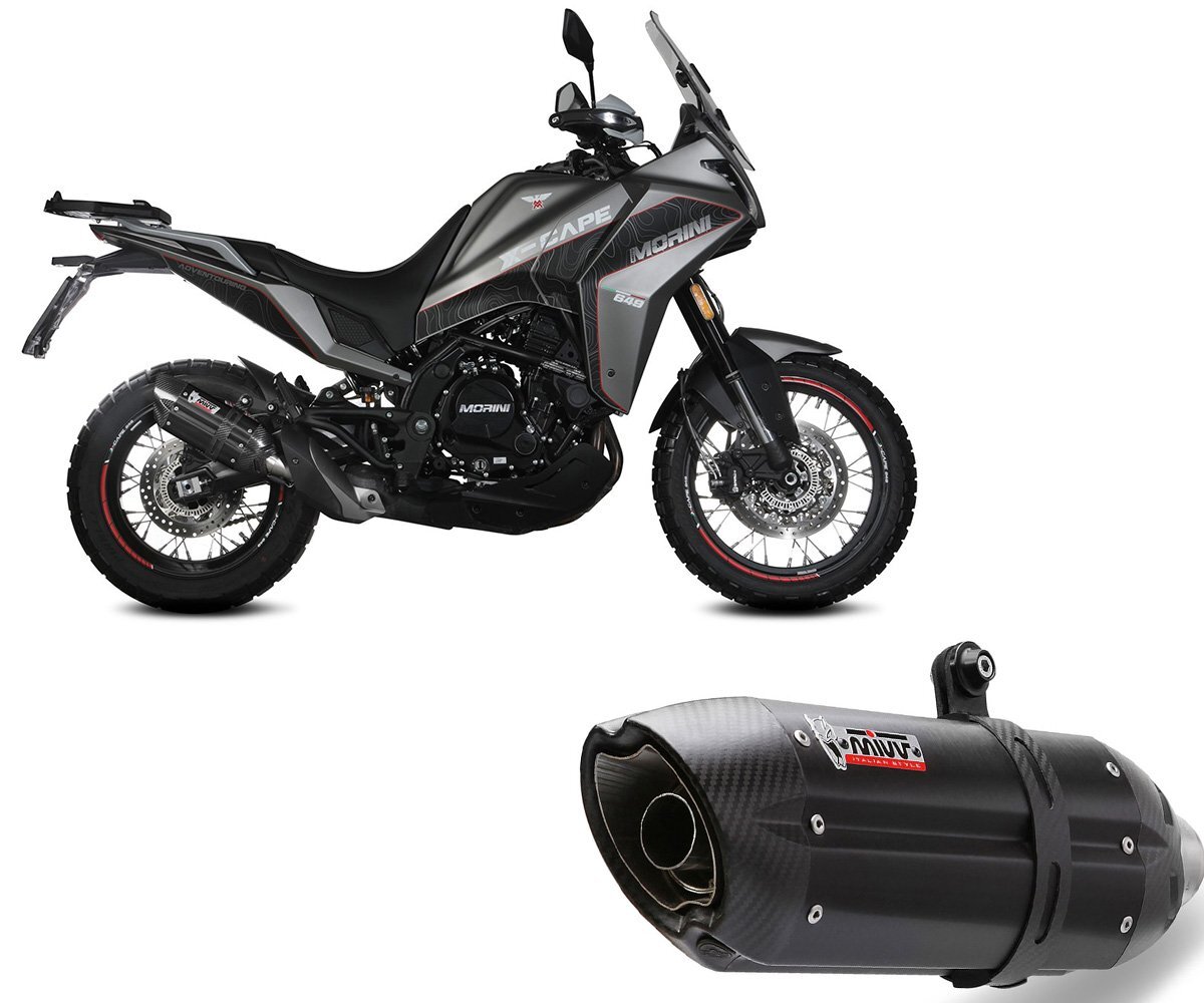Exhaust Silencers MIVV SUONO BLACK Inox E5 MOTO MORINI X-CAPE 2021 > 2023