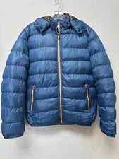 *USED* Polar Parka - Puff Style - Blue - Detachable Hood - Size: Large