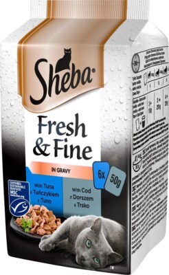4770608256203 Sheba Fresh & Fine Mini Fischgerichte in Sauce 6 x 50g Sheba