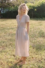 Christy Dawn Dawn Dress Creme Strawberry Cotton Midi S Skirt JOYEUX NOEL SALE!!!