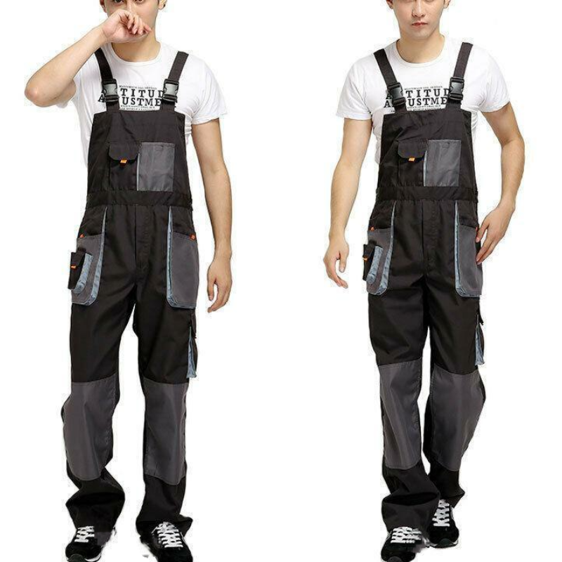 Mens Suspender Workwear Coveralls Repair Mechanic Overalls