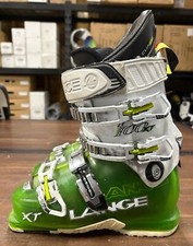 USED WOMEN'S LANGE LV 100XT SKI BOOTS - SIZE: 23.5 276MM GOOD HEELS TOES