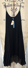  Bleu Rod Beattie Black Pleated Party Cocktail Dress SIZE SMALL
