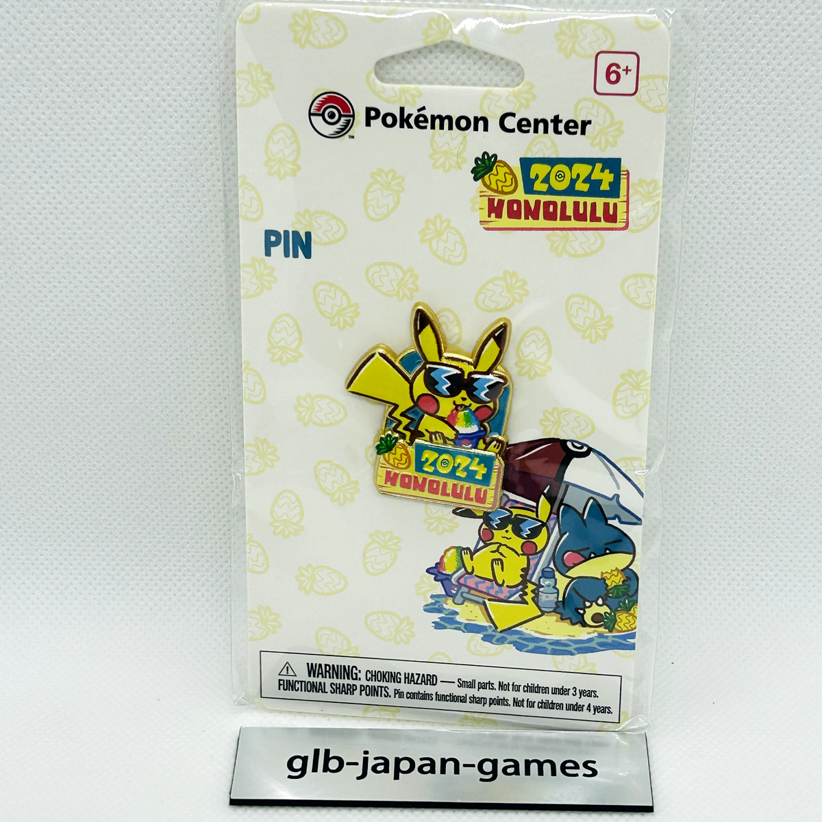 Pokemon center WCS2024 in Honolulu Sunglasses Pikachu Pin Badge