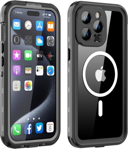 Für iPhone 15 16 Pro Max / Plus Wasserdichte Hülle Robust Full MagSafe Cover - Bild 11 von 15