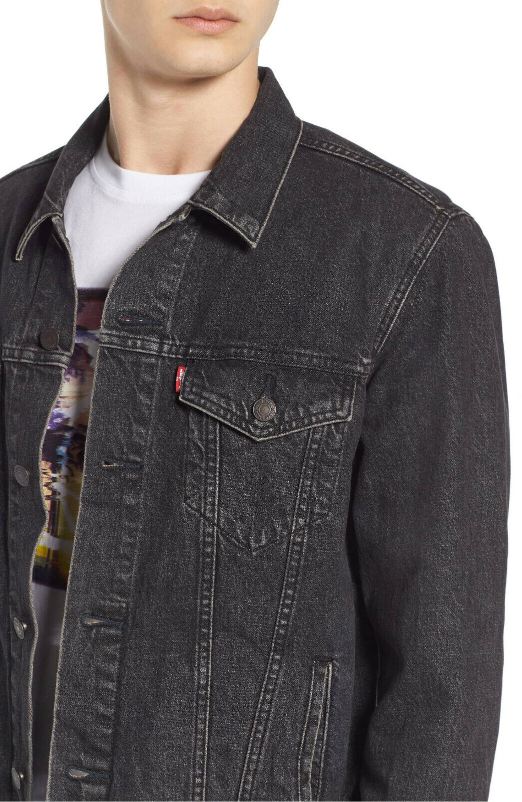 Levi's Strauss Men's Button Front Cotton Denim Trucker Jean Jacket | eBay