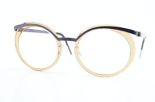 Lindberg Glasses Frame 9909 51-19 T407 135 PU14 Round Oversize Honey Strip - Picture 8 of 18