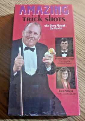Amazing Trick Shots w-Steve Mizerak The Master SEALED VHS Tape 1989