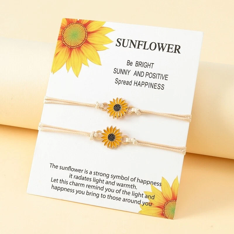 Sunflower friend bracelet deals