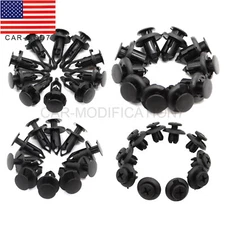 40Pcs Car Body Rivet Push Pin Plastic Fastener Retainer Bumper Fender Trim Clips