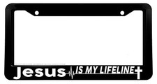 Jesus Is My Lifeline Christian Religious Car Truck License Plate Frame