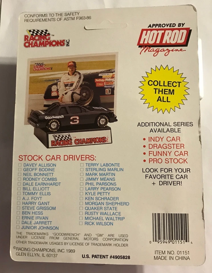 1989 #27 RUSTY WALLACE SERIES 1 - PNEU PLÁSTICO - MILLER ONLY #1266             - Imagem 4 de 4