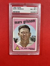 1959 Topps #243 Marv Grissom St. Louis Cardinals PSA 8 NM-MT Mint
