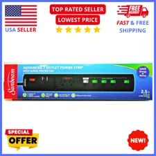 Sunbeam 7-Outlet Power Strip – Surge-Protected Extension Cord w/ Safety Switch