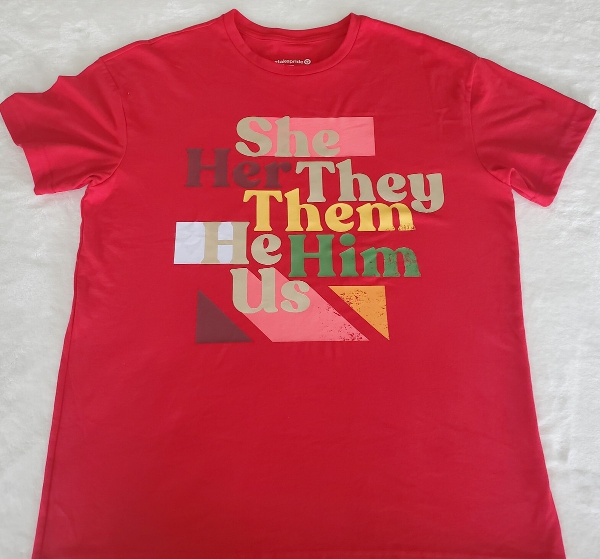 Target Take Pride T-Shirt XS Target Pride Pronoun T- Size New