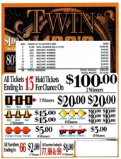 TWIN 100s Single game, pull tabs
