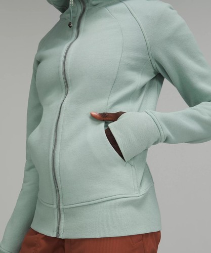 NUOVA felpa con cappuccio Lululemon Scuba full zip blu argento (uscita 2022) taglia 6 - Foto 5 di 7