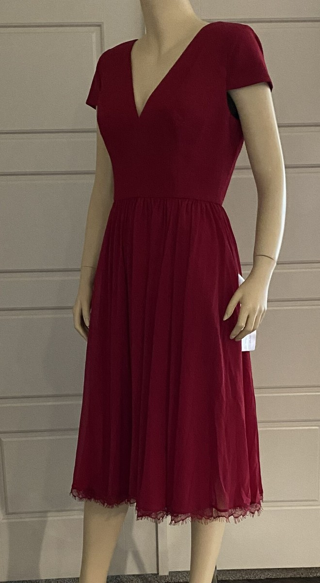 Dress the Population Corey Chiffon Fit & Flare Cocktail Dress-Size Medium |  eBay