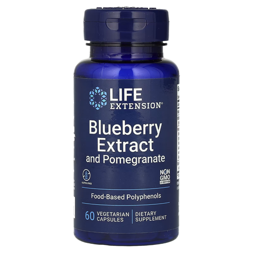 Life Extension, Blueberry Extract and Pomegranate, 60 vegetarische Kapseln - 第 1/2 張圖片