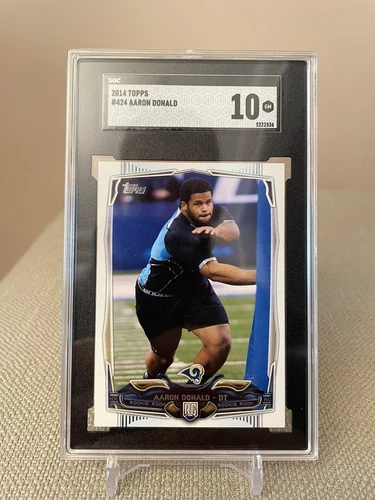 2014 Topps Aaron Donald RC #424 SGC 10 GEM MINT Rams Rookie