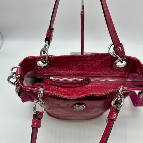 Coach Alex Stitched Pink Patent Leather 3 way Shoulder cross-body Bag - Picture 3 of 24