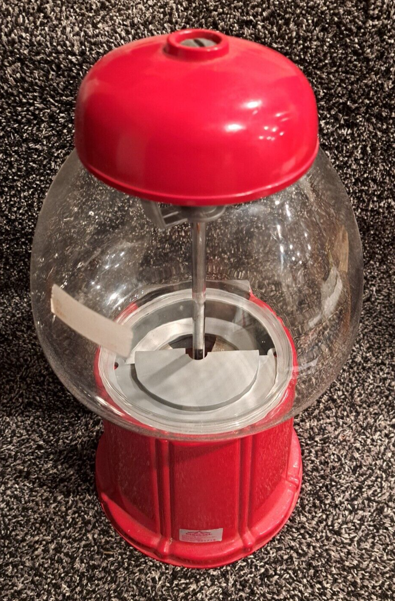 1985 Carousel Gumball Dispenser - 15 Inch Classic Red Vintage