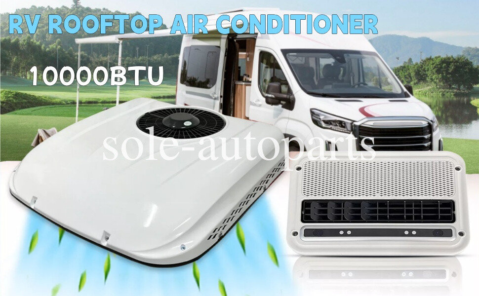 12V 10000BTU Air Conditioner RV Rooftop Electric Parking A&sol;C Unit for RV Caravan