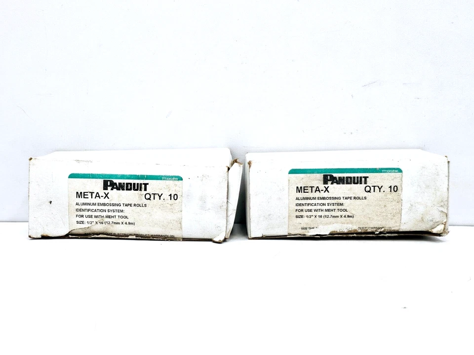 LOTE DE 16 CINTAS PANDUIT META-X CINTA DE ESTAMPADO ALUMINIO COLOR NATURAL 1/2" X 16 M Foto 2 de 4