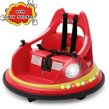 Bumper Car for Kids 12V Remote Control 360  Spin Toddler Ride Car with Sticker