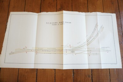 1880er Jahre Strood Bahnhof Signale Eisenbahn Gleisplan Diagramm