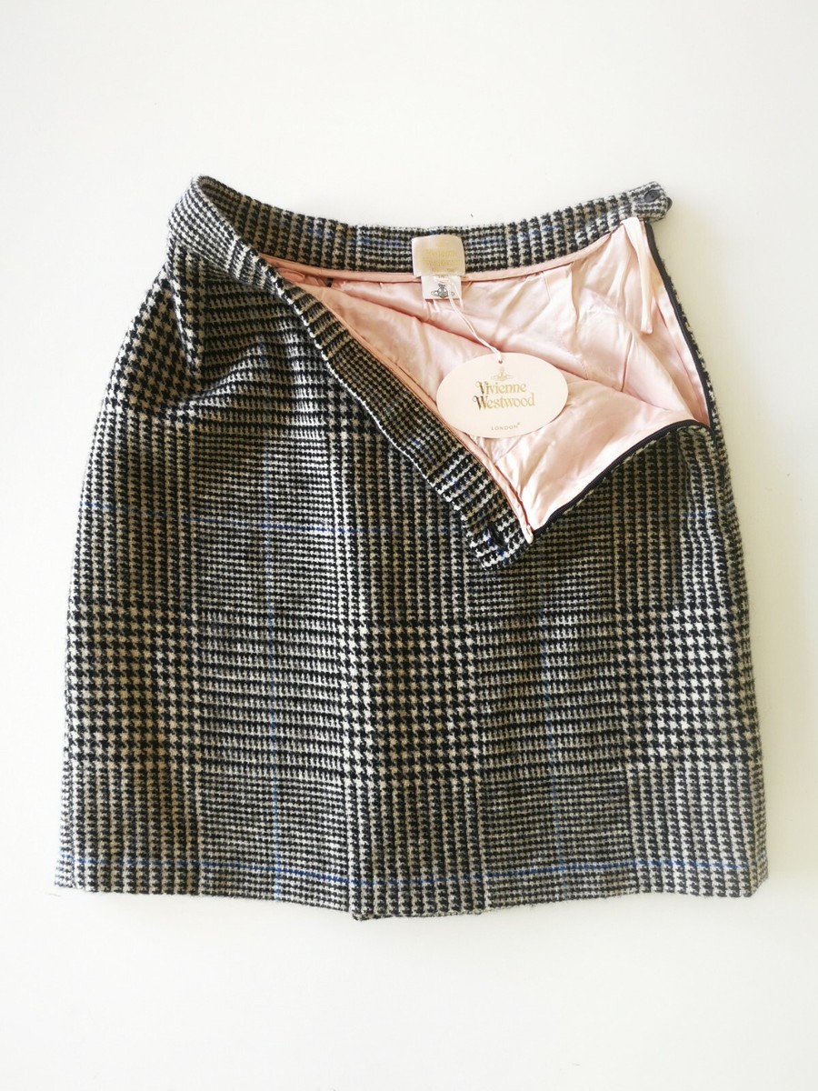 Vivienne Westwood Gold Label Plaid Wool Tartan Pencil Skirt