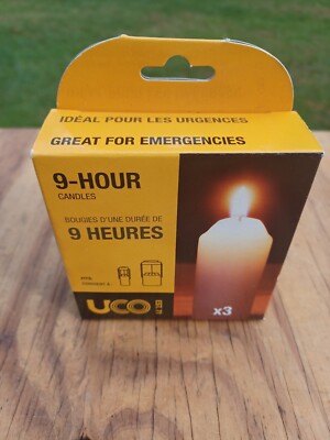 NEW UCO L-CAN3PK 9-Hour Lantern Candles 3 Pack X3 Candle