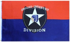 3X5 ARMY Second Infantry Division 100D Premium Quality Polyester Flag Banner