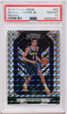 2018-19 Panini Prizm Michael Porter Jr. Mosaic Prizm Rookie RC #73
