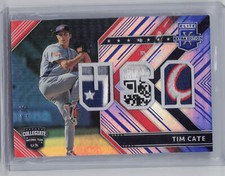 2018 Panini Elite Extra Edition #USAM-TC Tim Cate USA Material Blue #/5